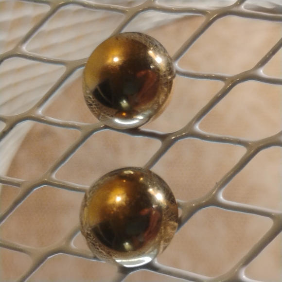 Vintage Gold-Filled Dome Stud Earrings – 1/20 14K PPC Marked – Classic Ball Post - Picture 8 of 8